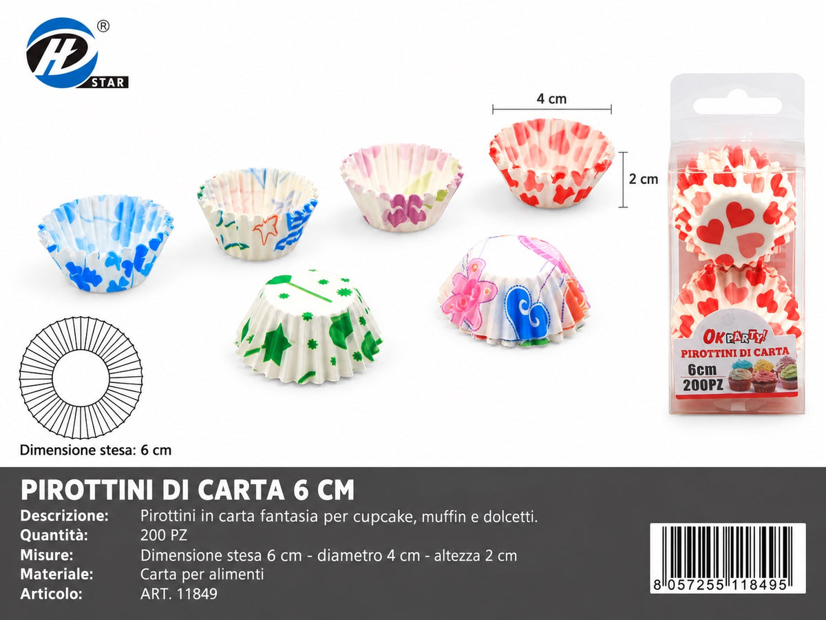 11849 Pirottini Di Carta Stp 6 Cm 1/24