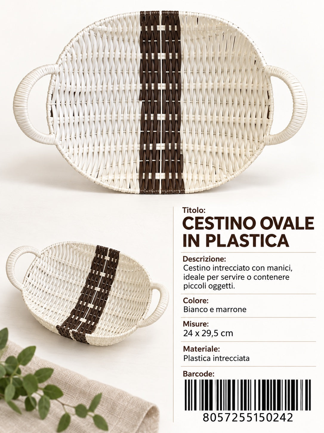 15024 Cesto Ovale A Fondo Multiuso S Ct 100