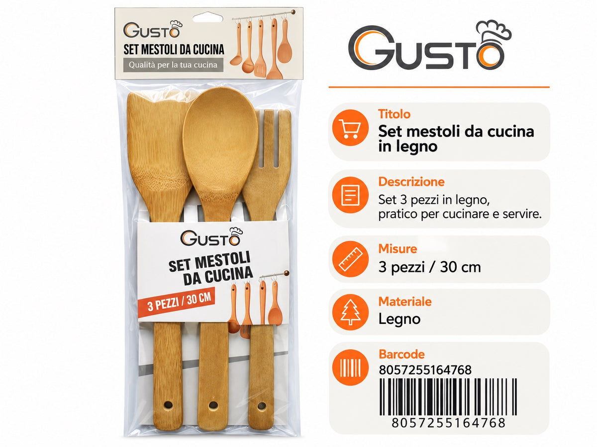 16476 Set Mestoli Da Cucina 3Pz