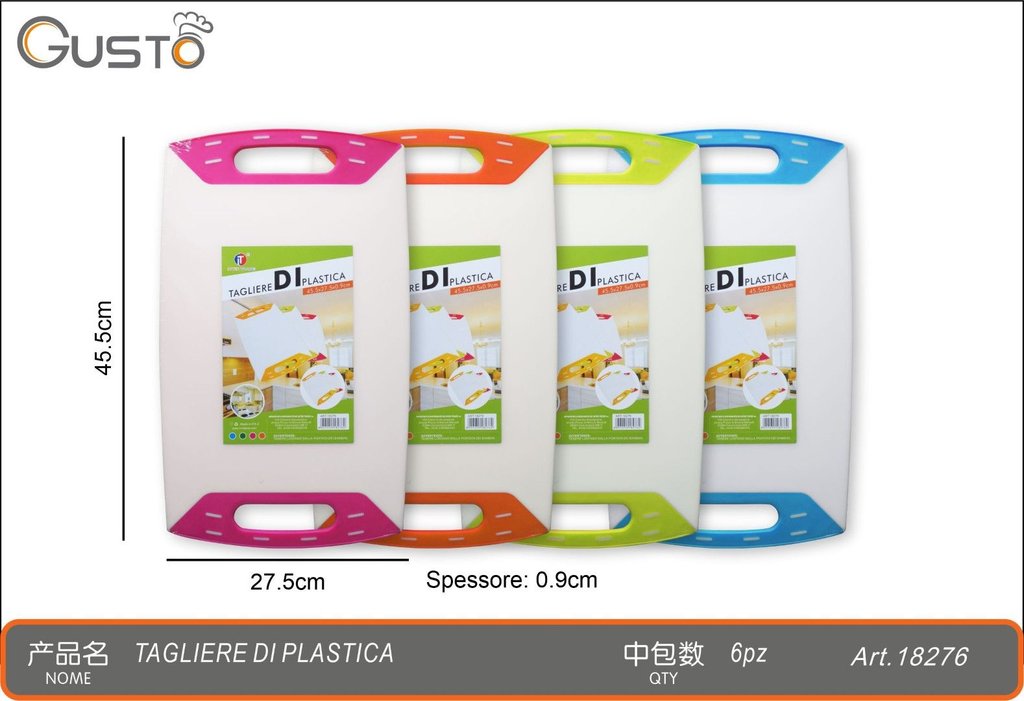 18276 Tagliere In Plastica 45.5X27.5X0.9Cm Ct 24