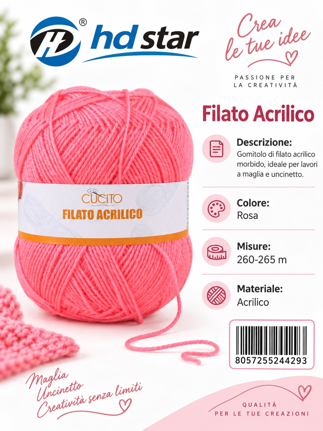 24429 Lana Acrilica 100G 1/6 Ct72 (561 )