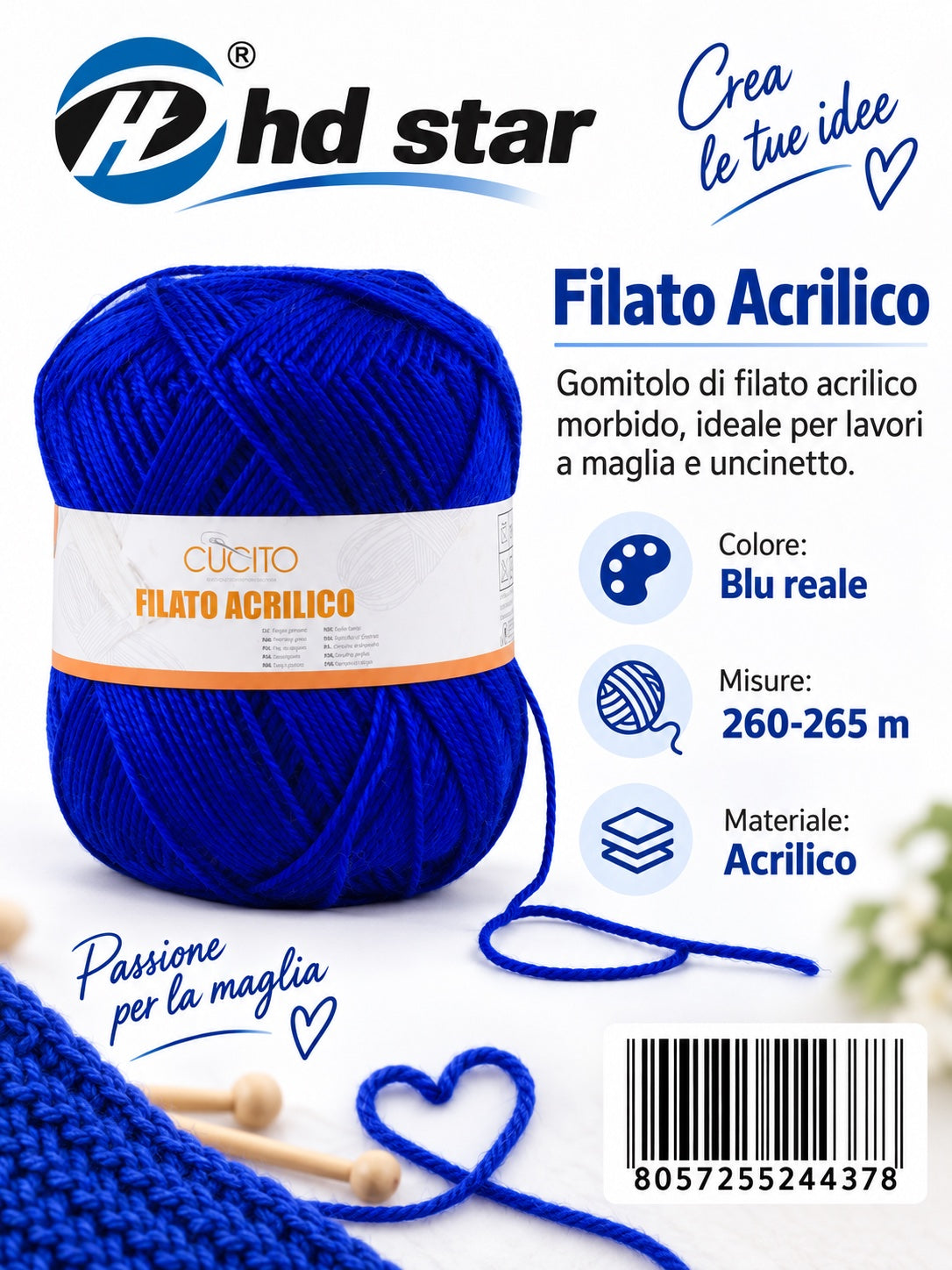 24437 Lana Acrilica 100G 1/6 Ct72 (546 )
