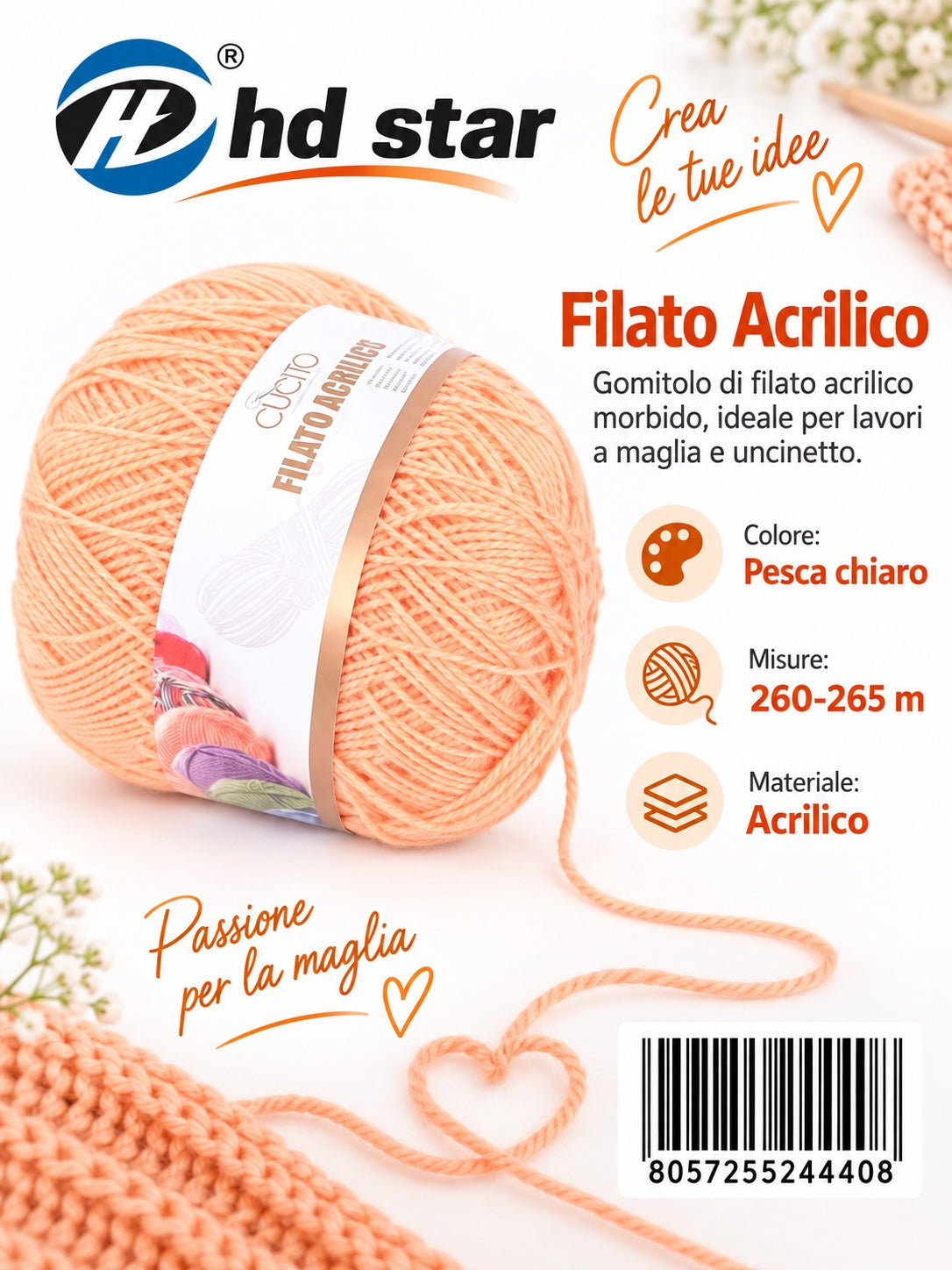 24440 Lana Acrilica 100G 1/6 Ct72 (554 )