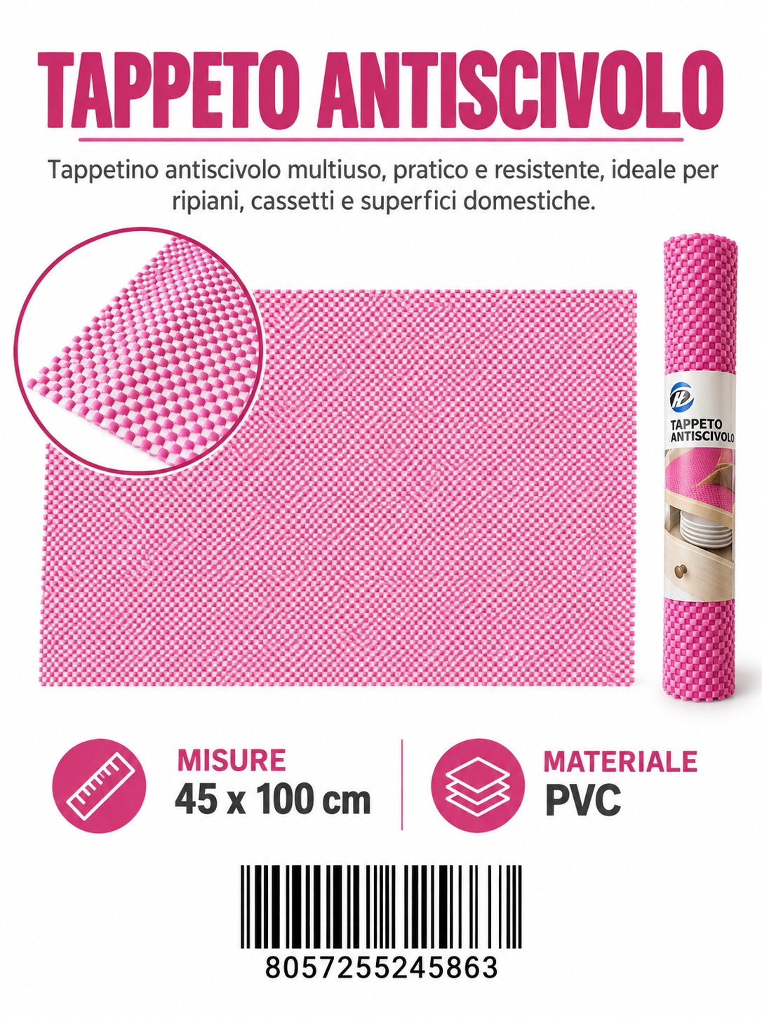 24586 Tappeto Antis.Rig 45X100Cm 1/12 Ct 48