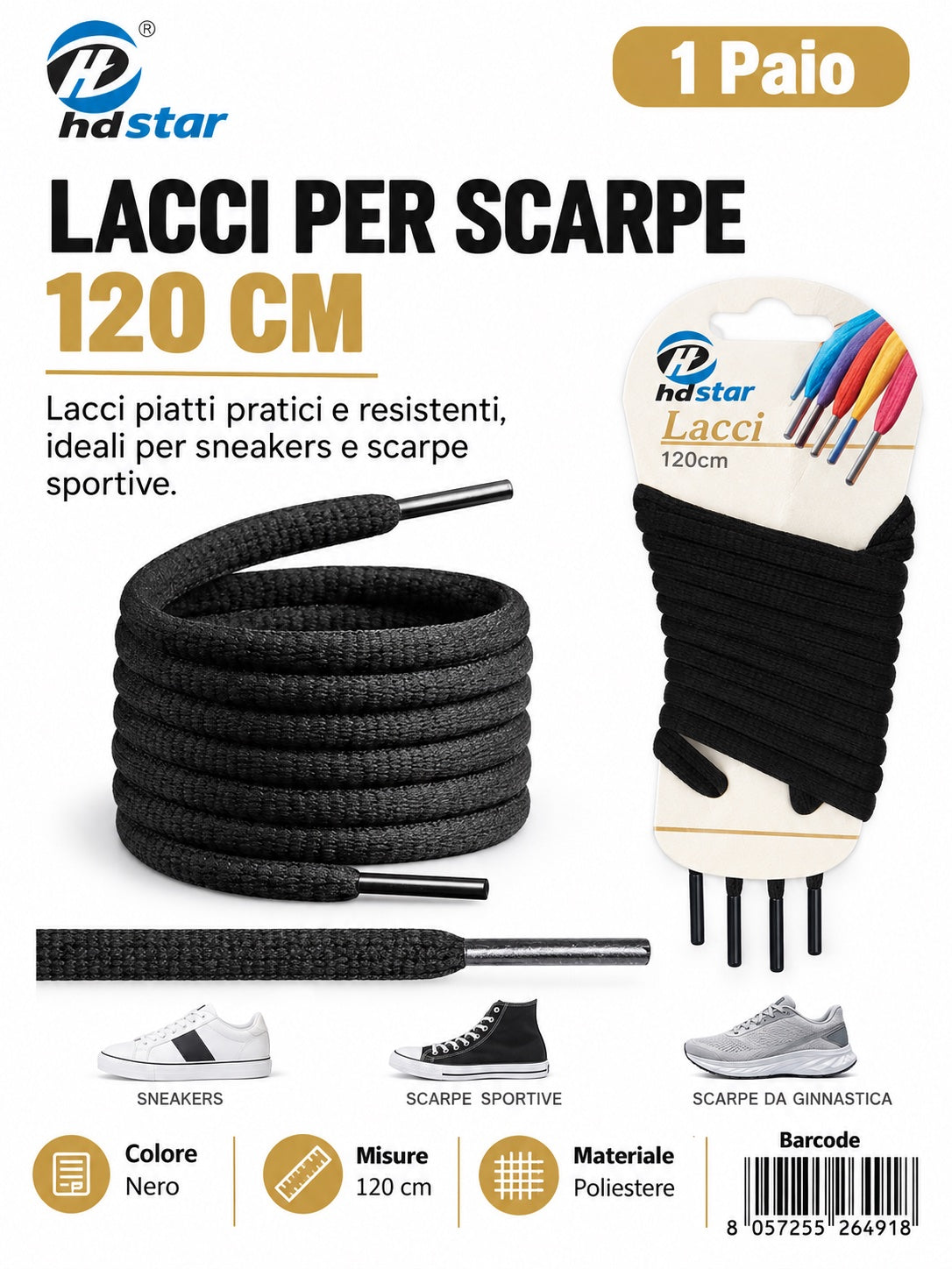 26491 Lacci Rotondi 120Cm 1/12