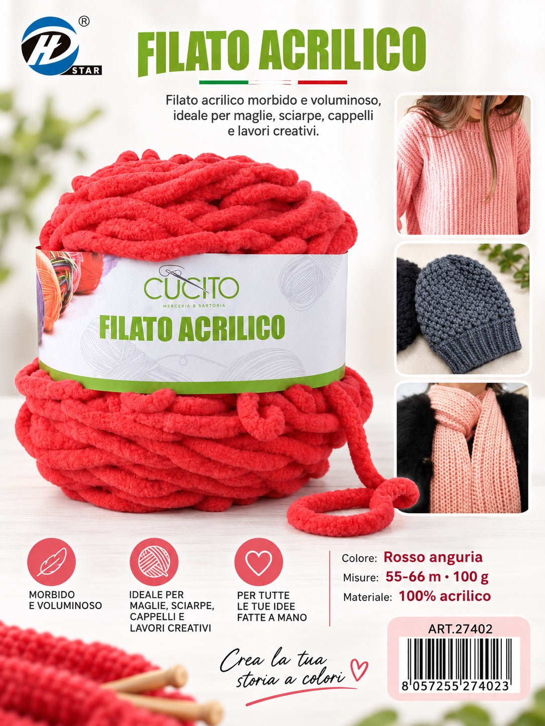 27402 Lana Acrilica 100G 1/6 Ct72 ( )100