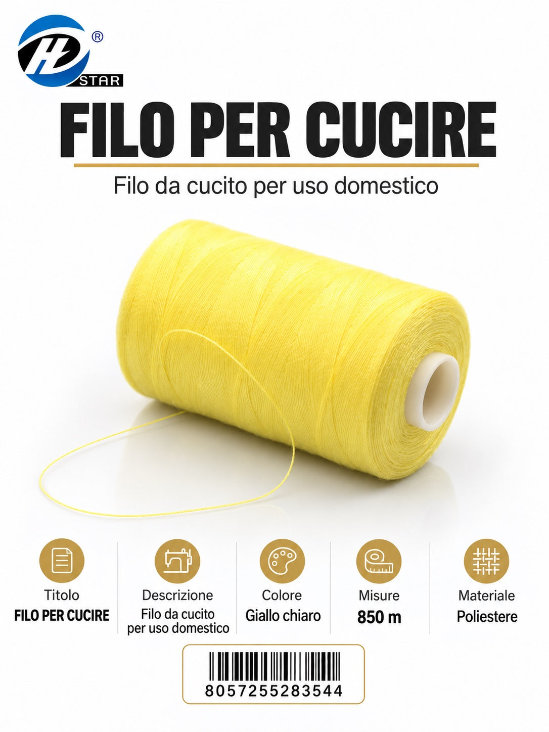 28354 Filo Per Cucire 850Cm 1/12 Ct 240
