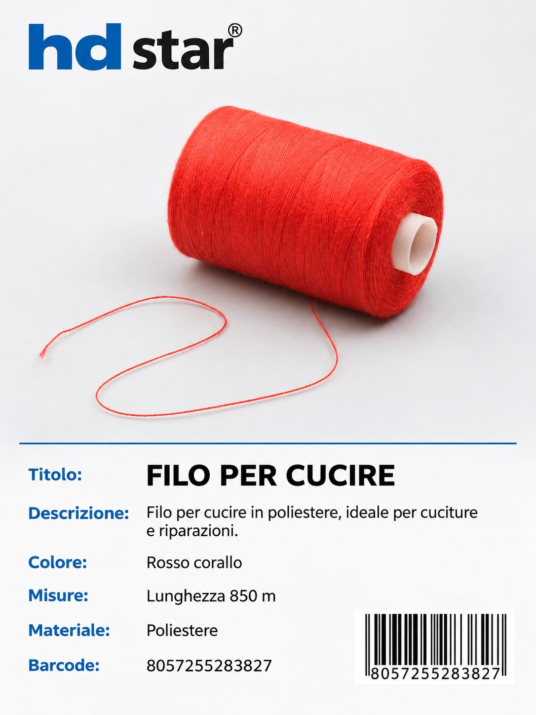 28382 Filo Per Cucire 850Cm 1/12 Ct 240
