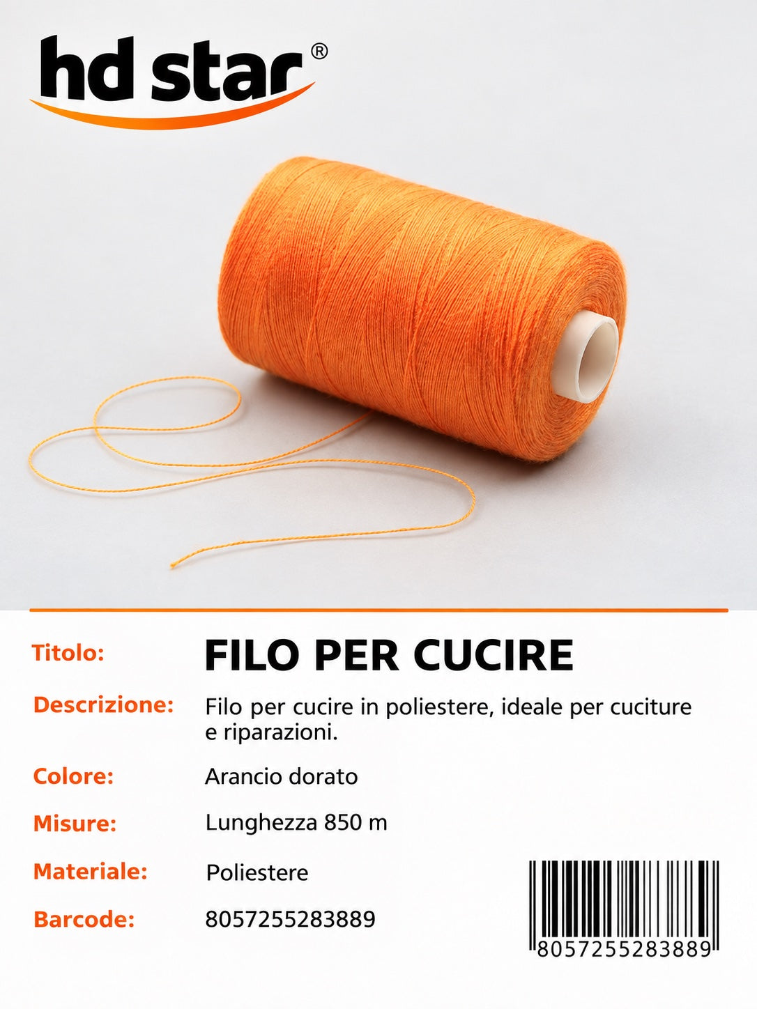 28388 Filo Per Cucire 850Cm 1/12 Ct 240