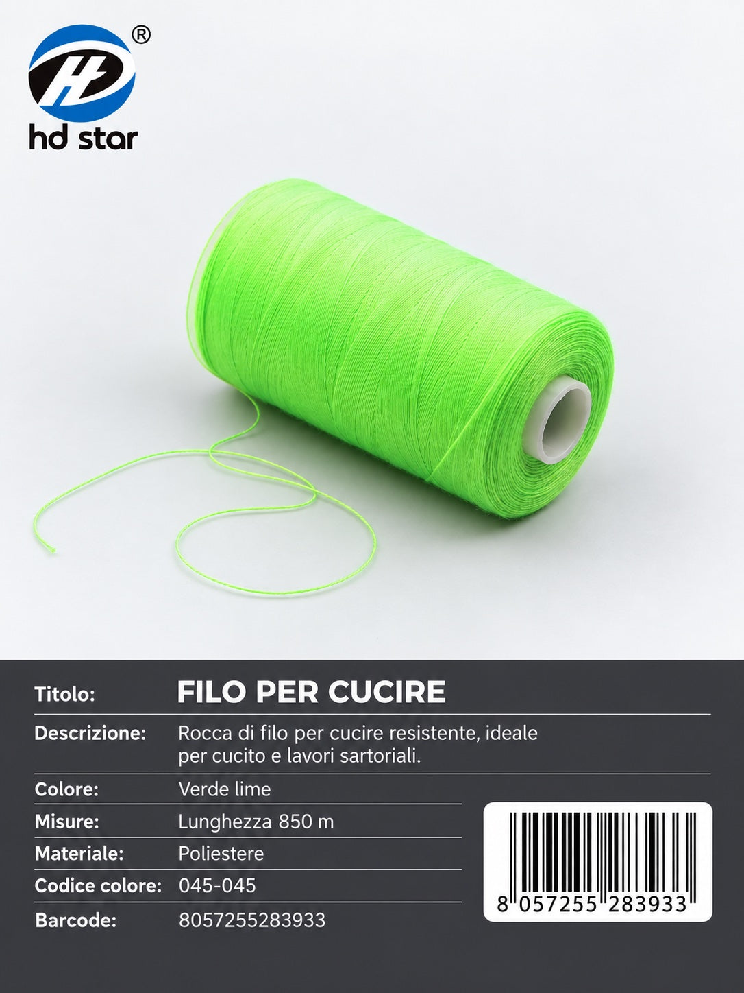 28393 Filo Per Cucire 850Cm 1/12 Ct 240