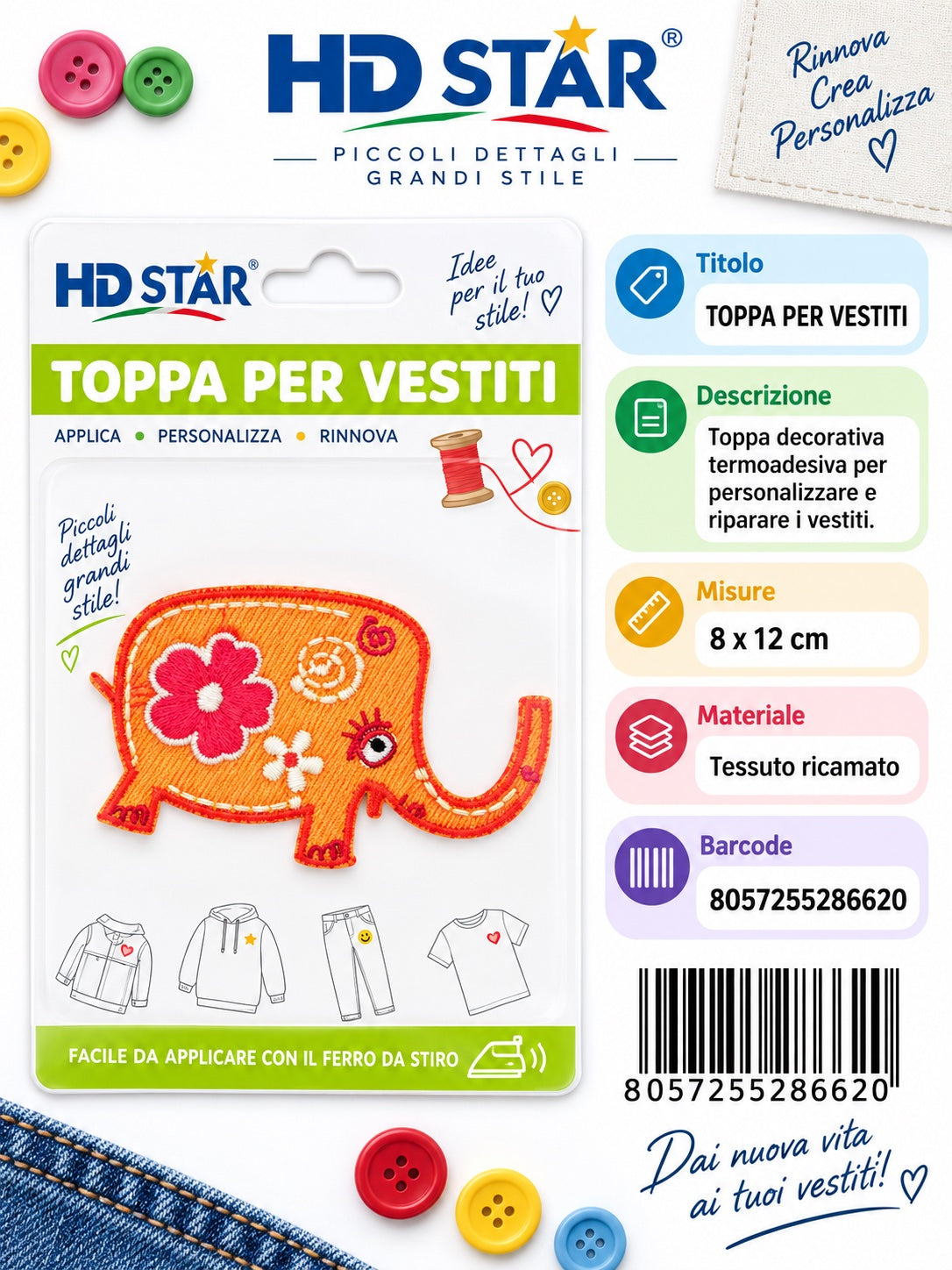 28662 Toppa Per Vestiti 1/24 Ct 960