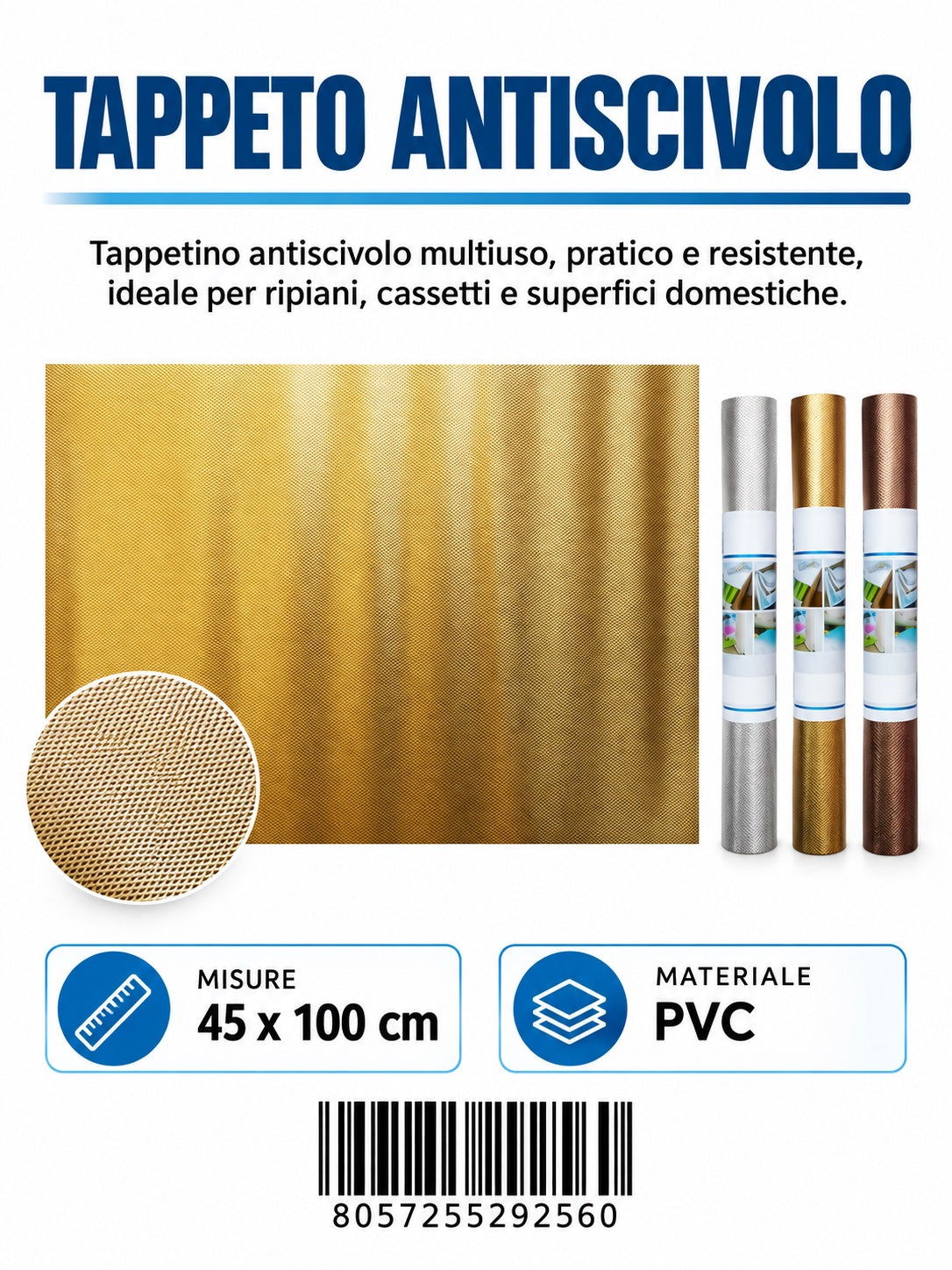 29256 Tappeto Antiscivolo Eva2 45*100Cm 1/6 Ct 72