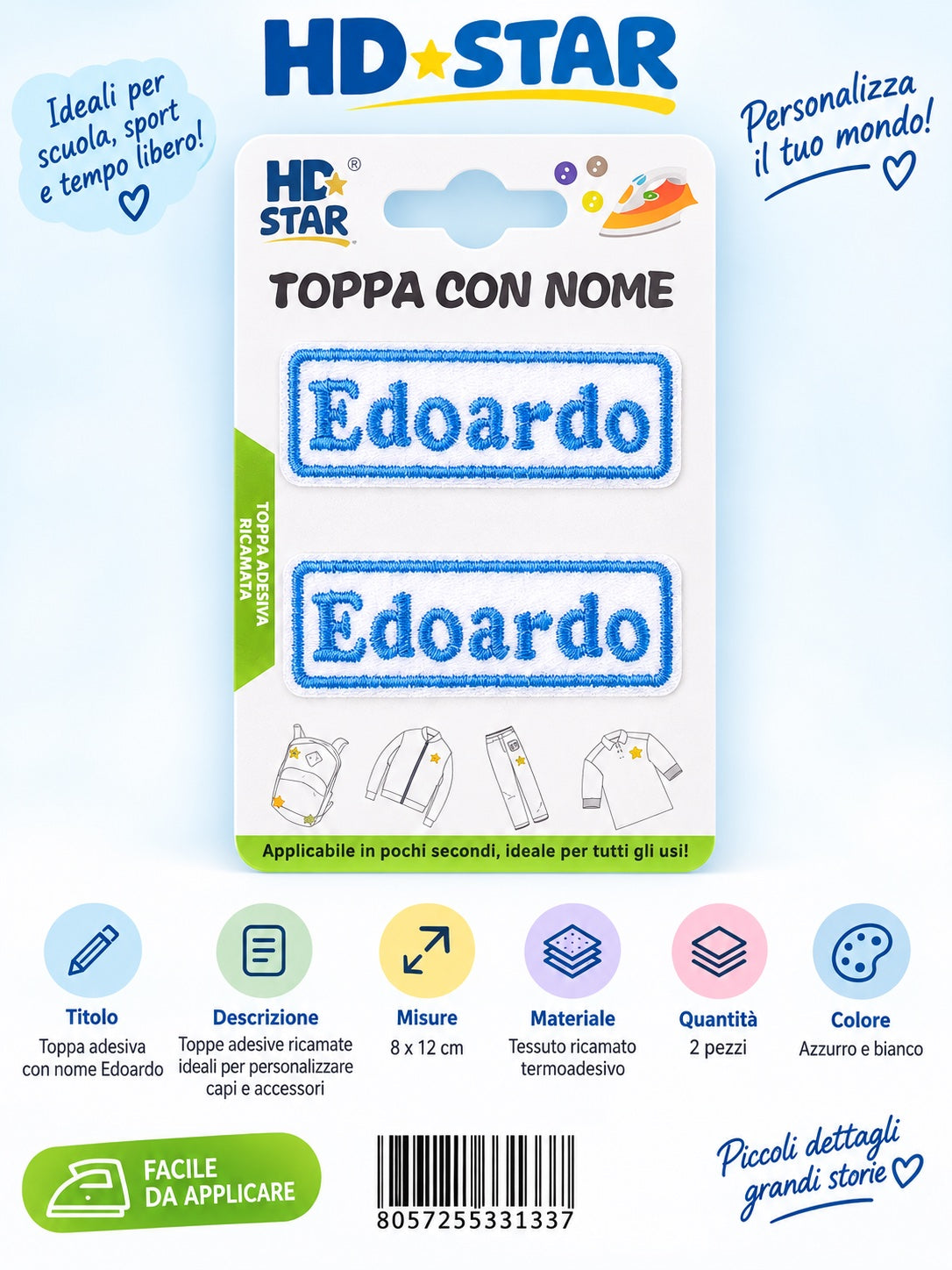 33133 Toppa Adesiva Edoardo 2Pz 1/12 Ct 960