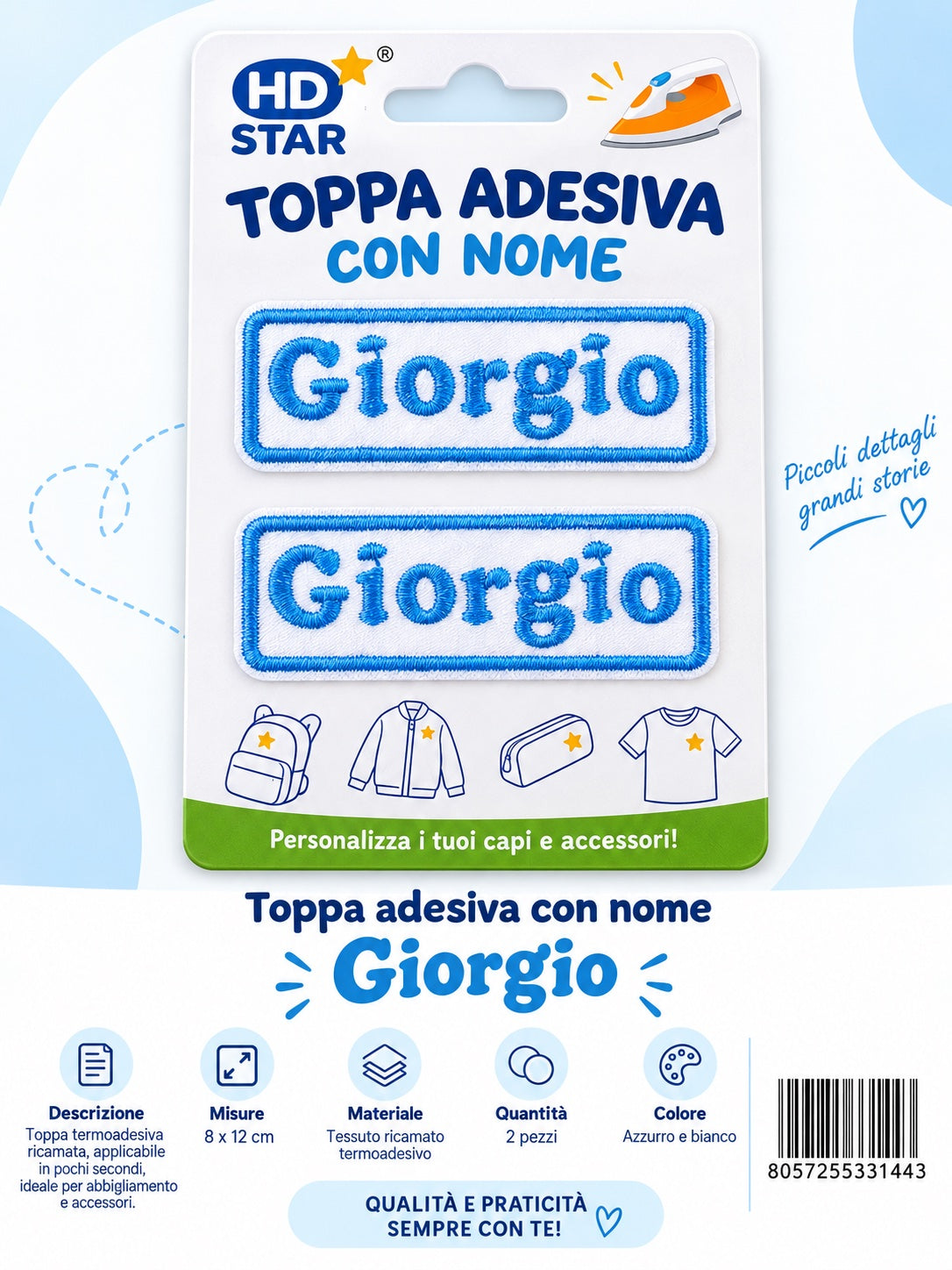 33144 Toppa Adesiva Giorgio 2Pz 1/12 Ct 960