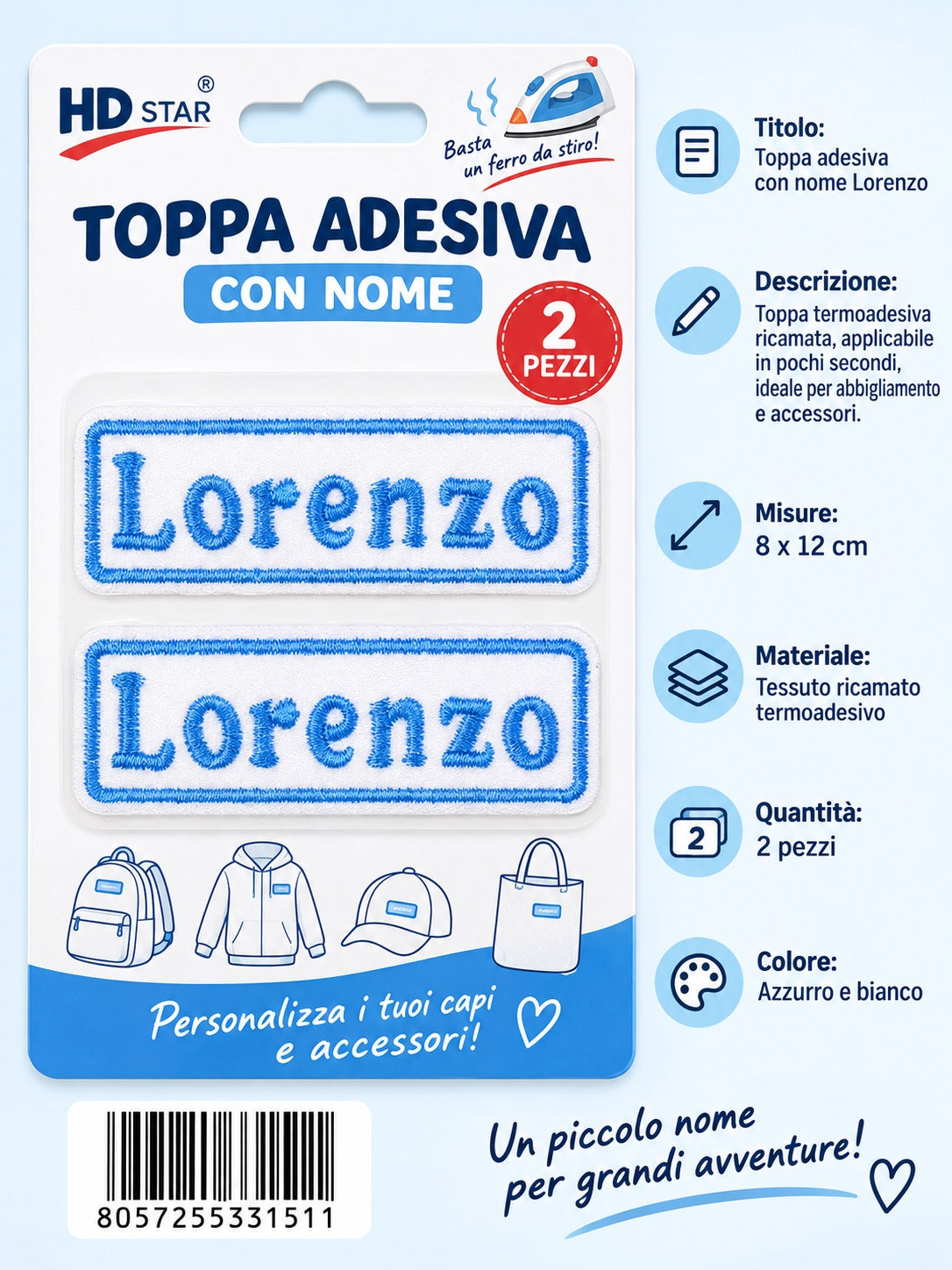 33151 Toppa Adesiva Lorenzo 2Pz 1/12 Ct 960