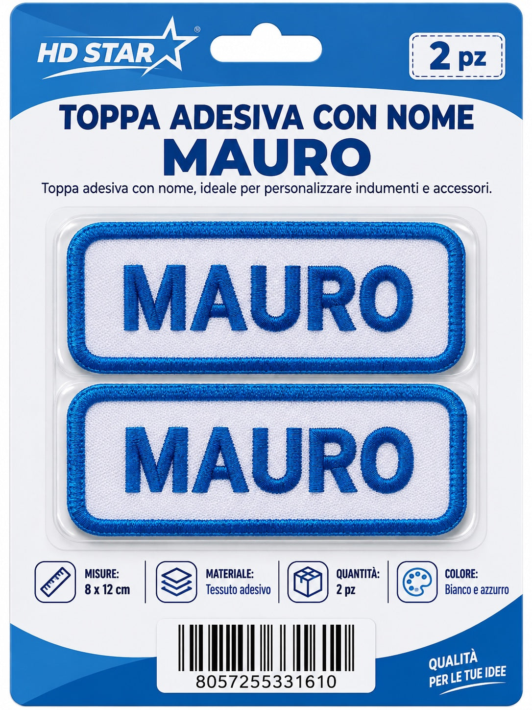 33161 Toppa Adesiva Mauro 2Pz 1/12 Ct 960