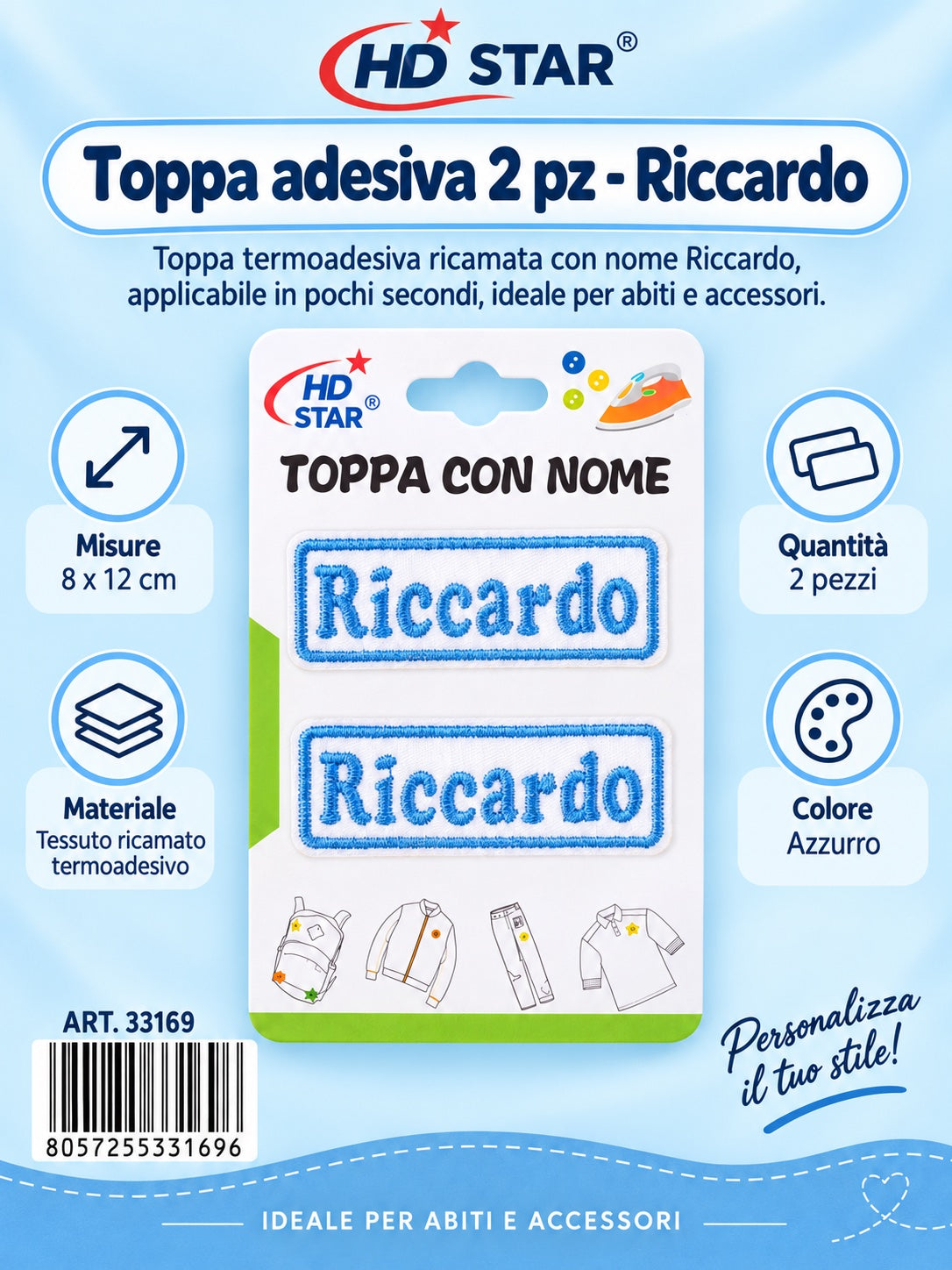 33169 Toppa Adesiva Riccardo 2Pz 1/12 Ct 960