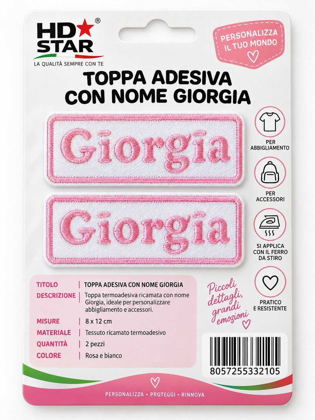 33210 Toppa Adesiva Giorgia 2Pz 1/12 Ct 960
