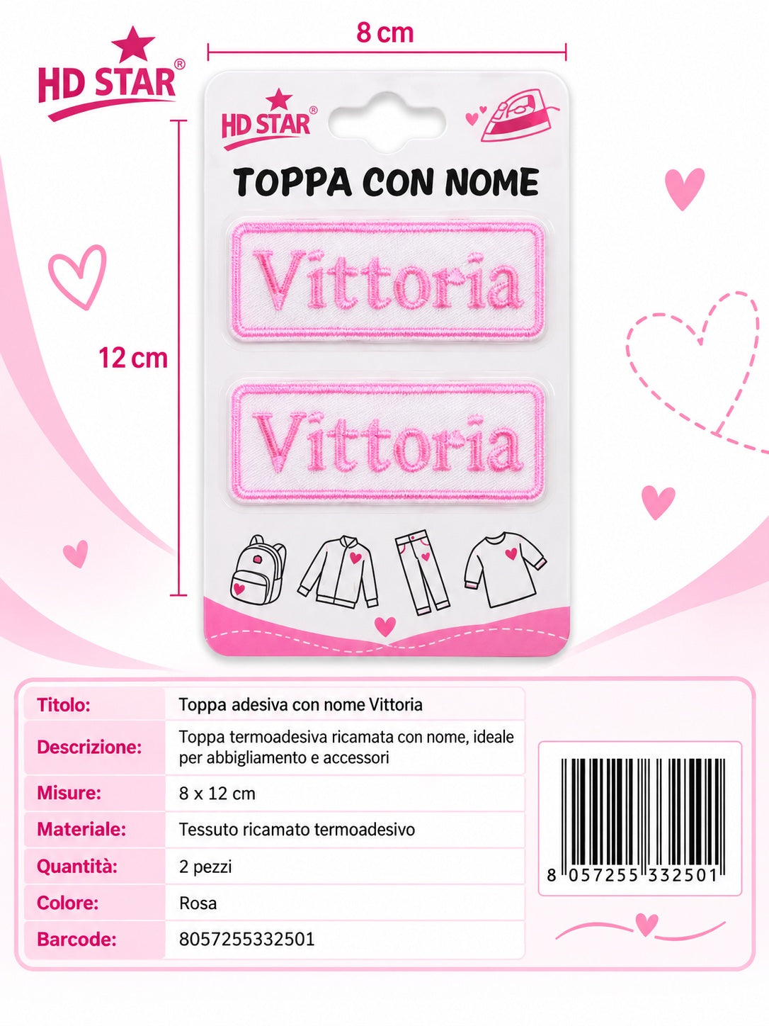 33250 Toppa Adesiva Vittoria 2Pz 1/12 Ct 960