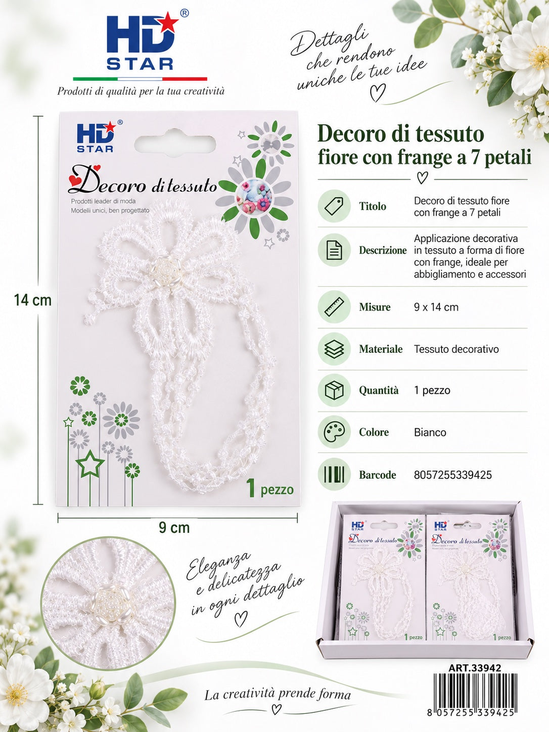 33942 Decoro Di Tessuto 1Pz