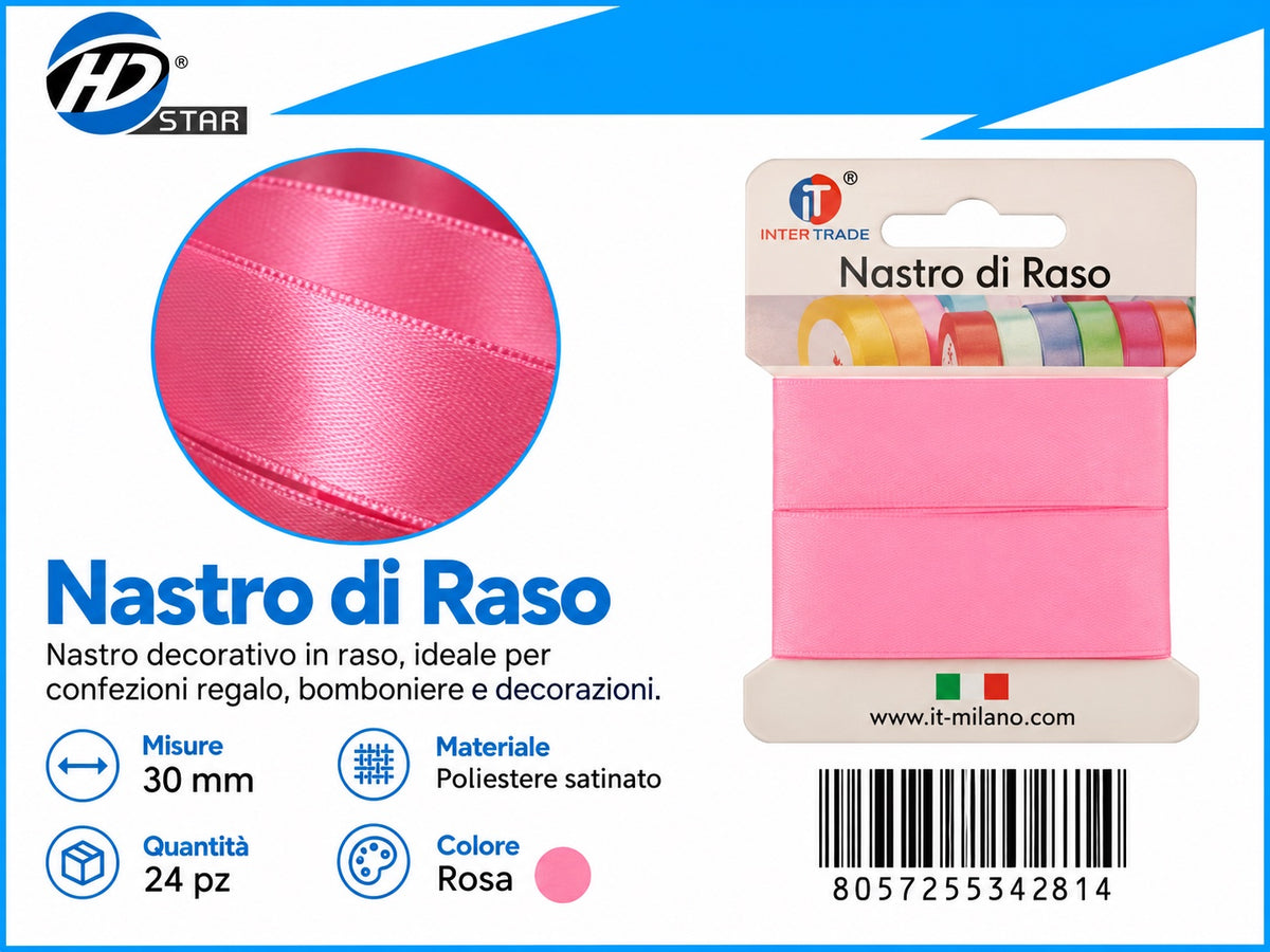 Z34281 Bb Nastro Di Raso 30Mm*2M Rosa