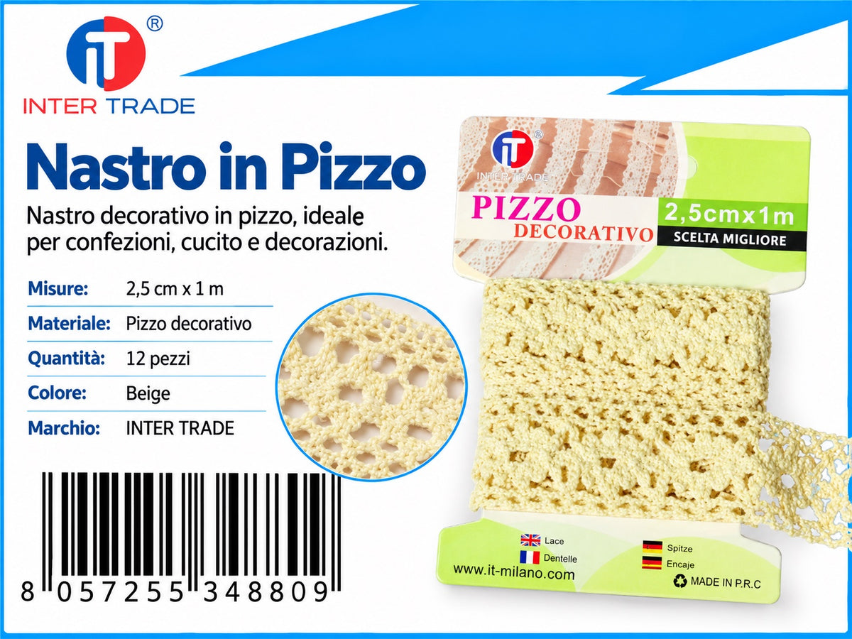 34880 Pizzo Decorativo 2.5Cm*1M