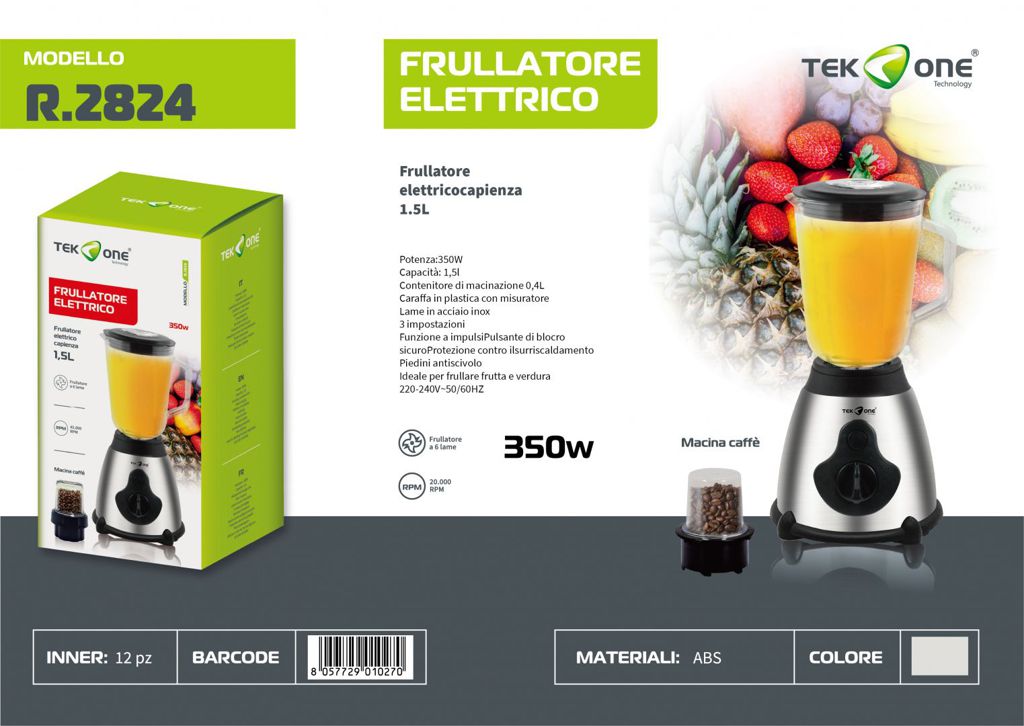 Frullatore Elettrico 350W 220-240V 50-60HZ