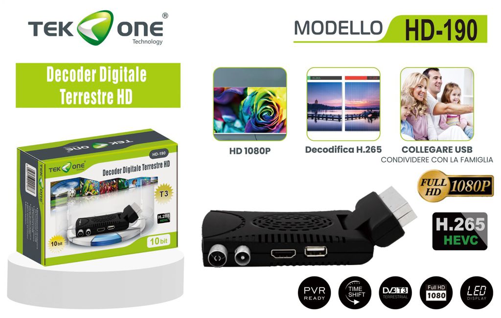 Decoder Digitale Terrestre Hd H.265
