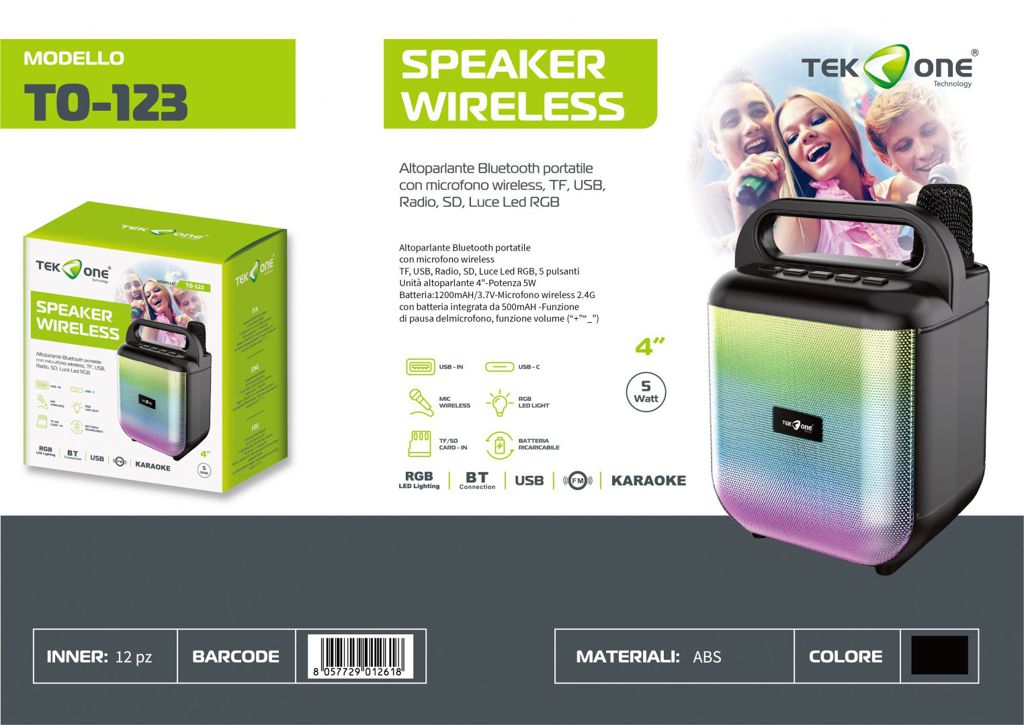 Speaker Wireless 5W Con Microfono
