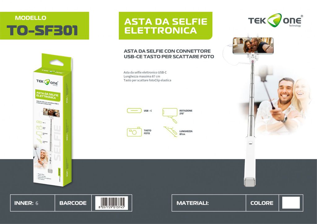 Asta Selfie Con Cavo Type C