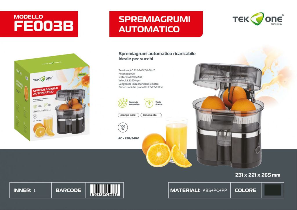 Spremiagrumi Automatico 220-240V 100W