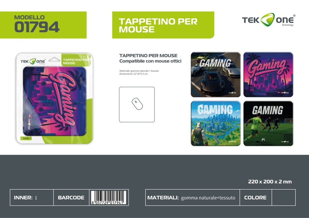Tappetino Per Mouse 20*22*0.2CM