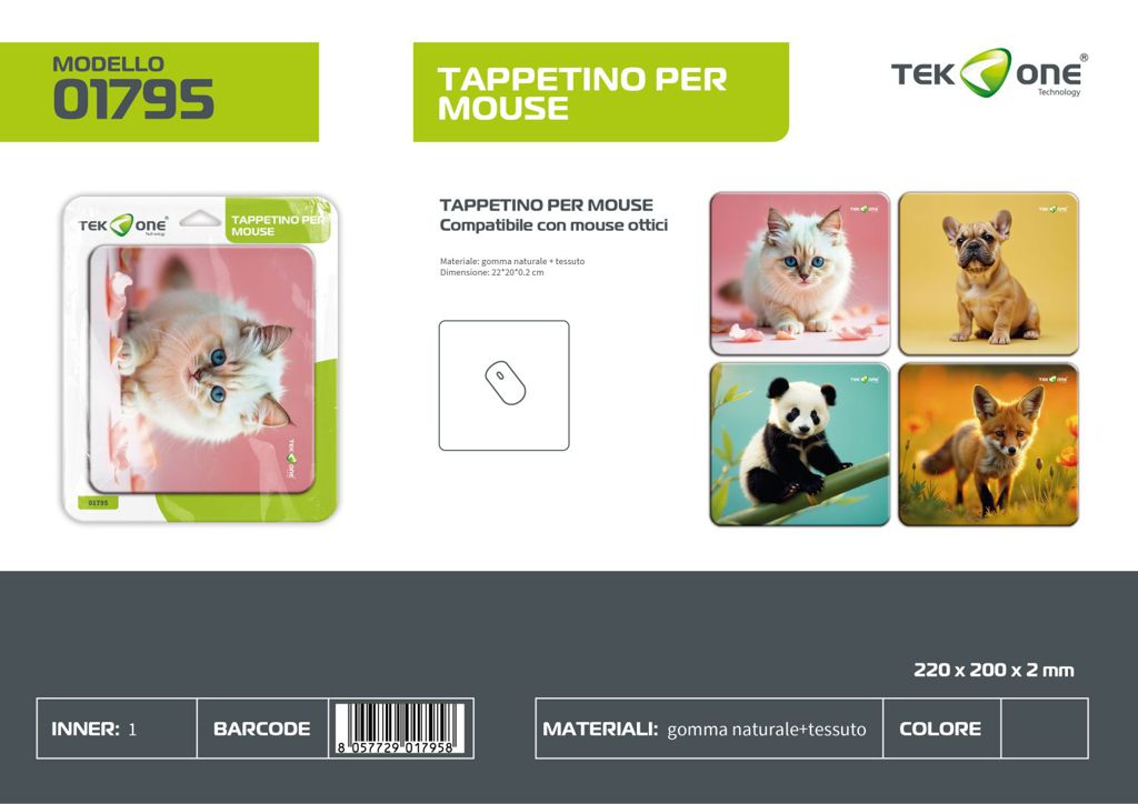 Tappetino Per Mouse 20*22*0.2CM