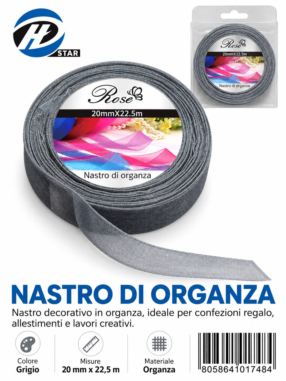 01748 Nastro Di Organza 20Mm*22.5M 20Mm*22.5M 59#