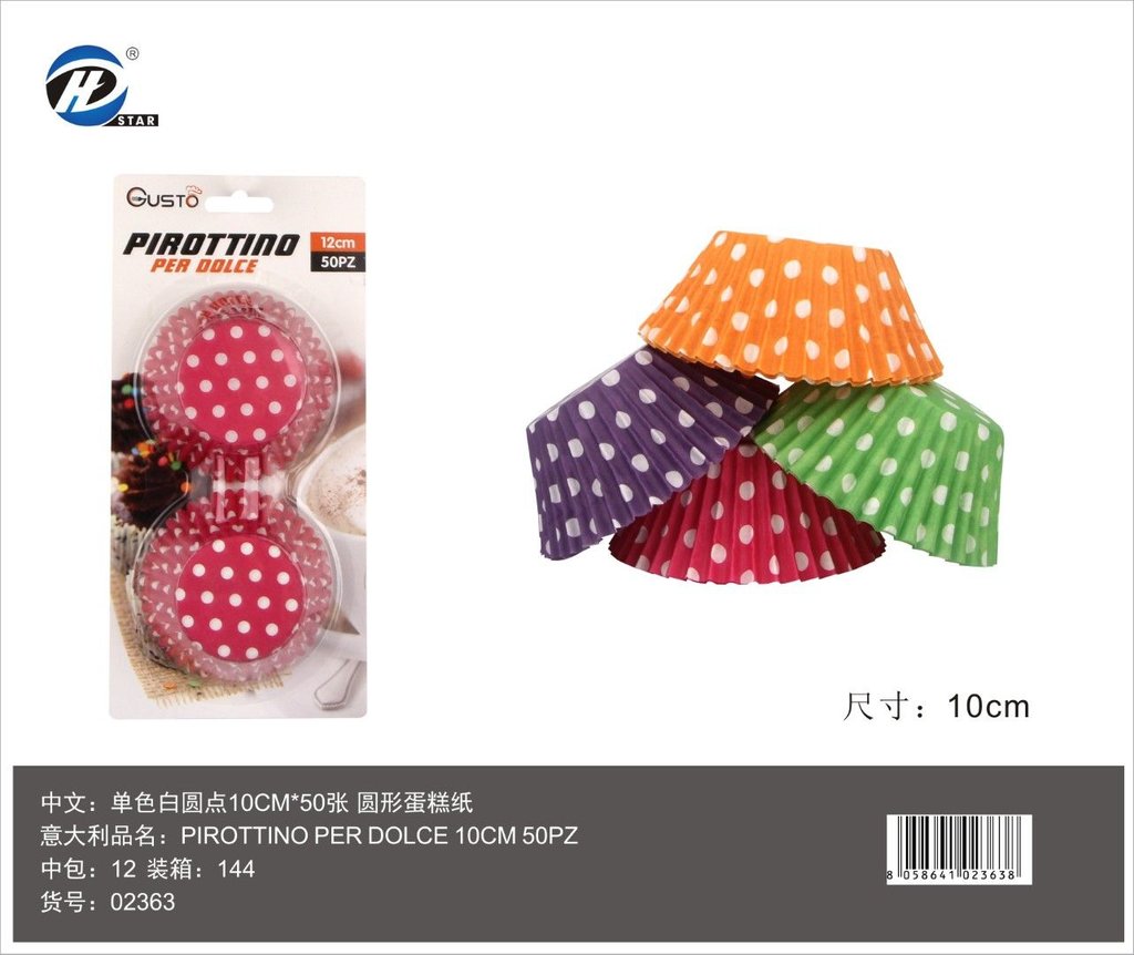 02363 Pirottino Per Dolce 10Cm 50Pzct 144