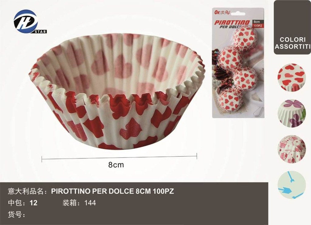 02368 Pirottino Per Dolce 8Cm 100Pzct 144
