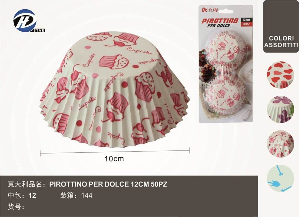 02370 Pirottino Per Dolce 10Cm 50Pzct 144
