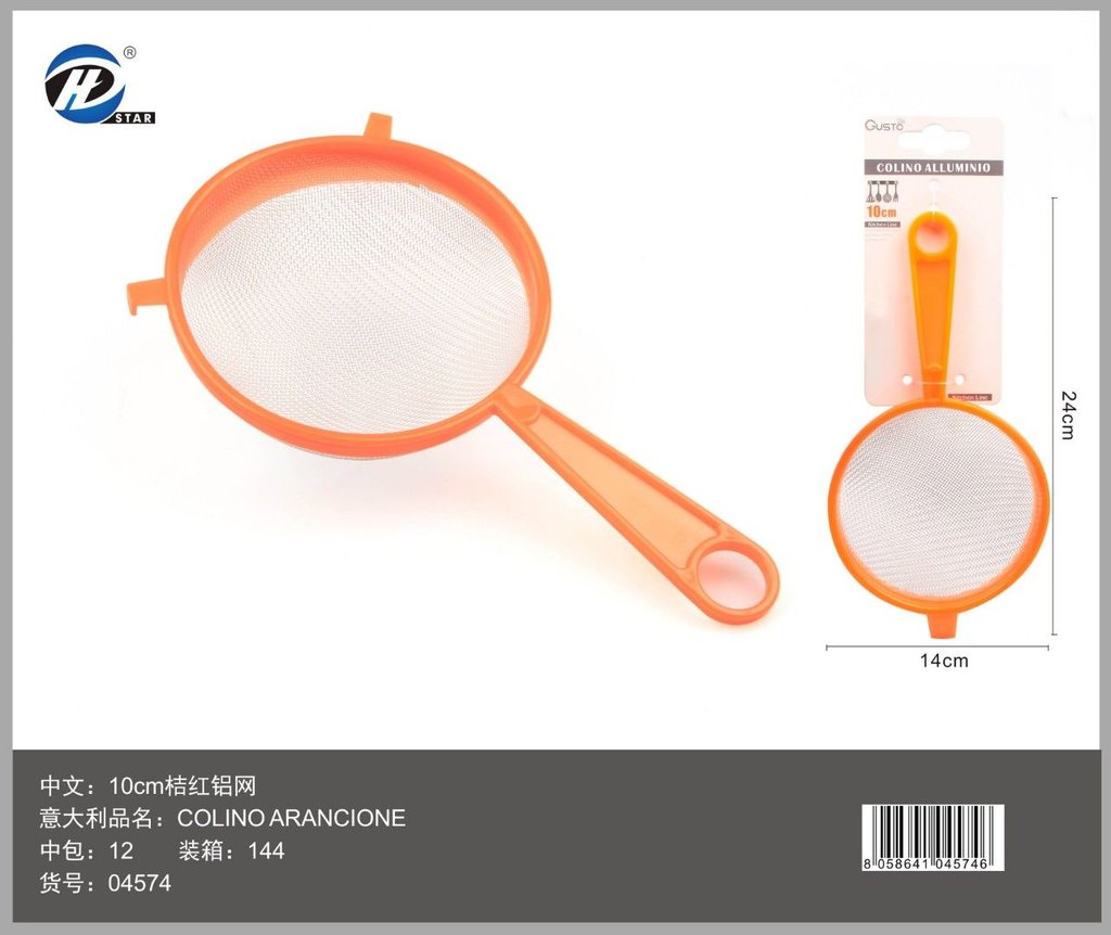 04574 Colino Arancione Alluminio 14Cm
