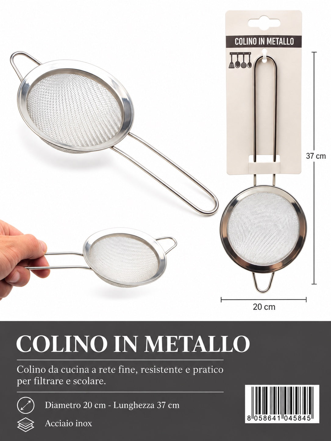 04584 Colino In Metallo 20Cm