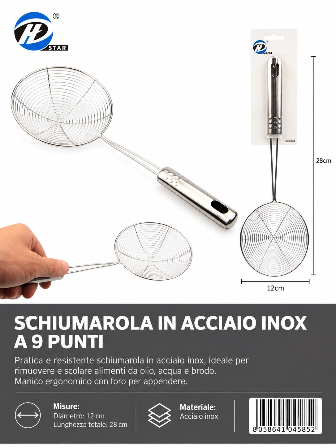 04585 Colino Inox 12Cm