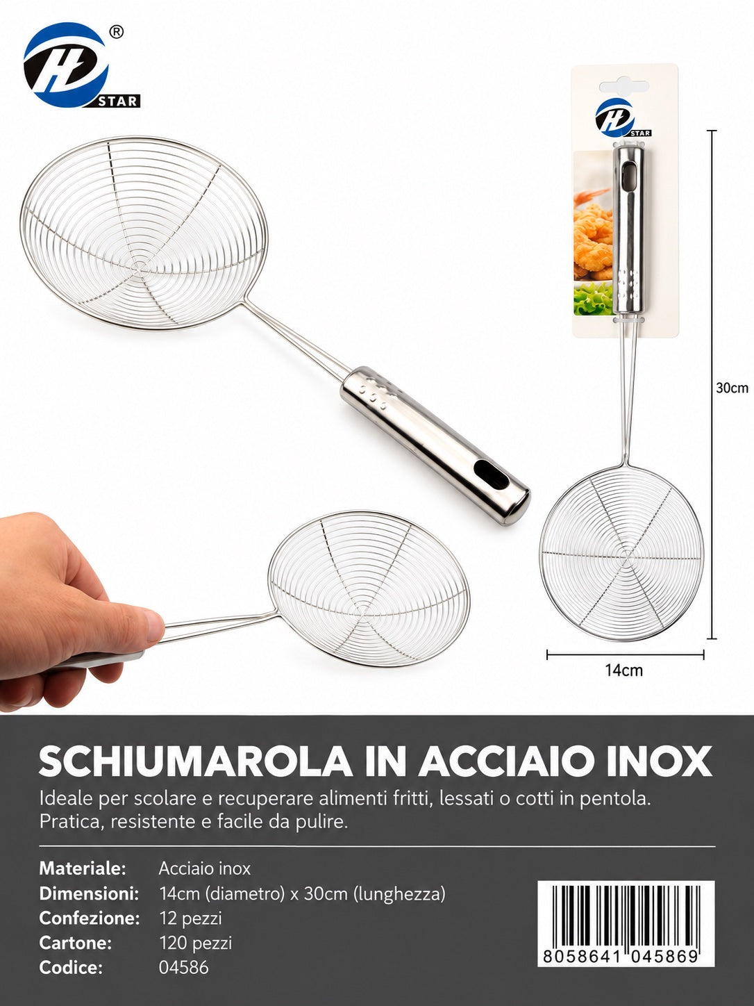 04586 Colino Inox 14Cm