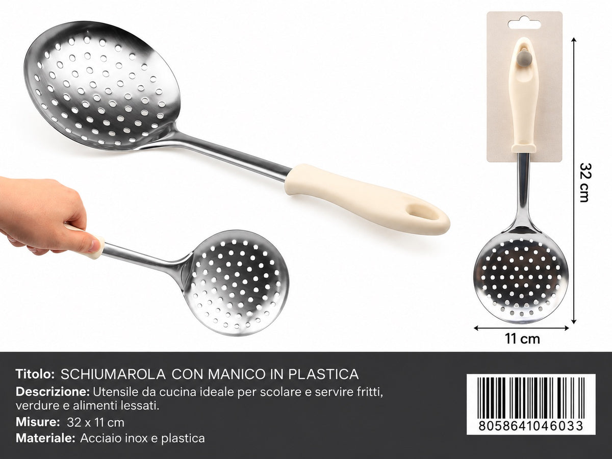 04603 Schiumarola Con Manico In Plastica