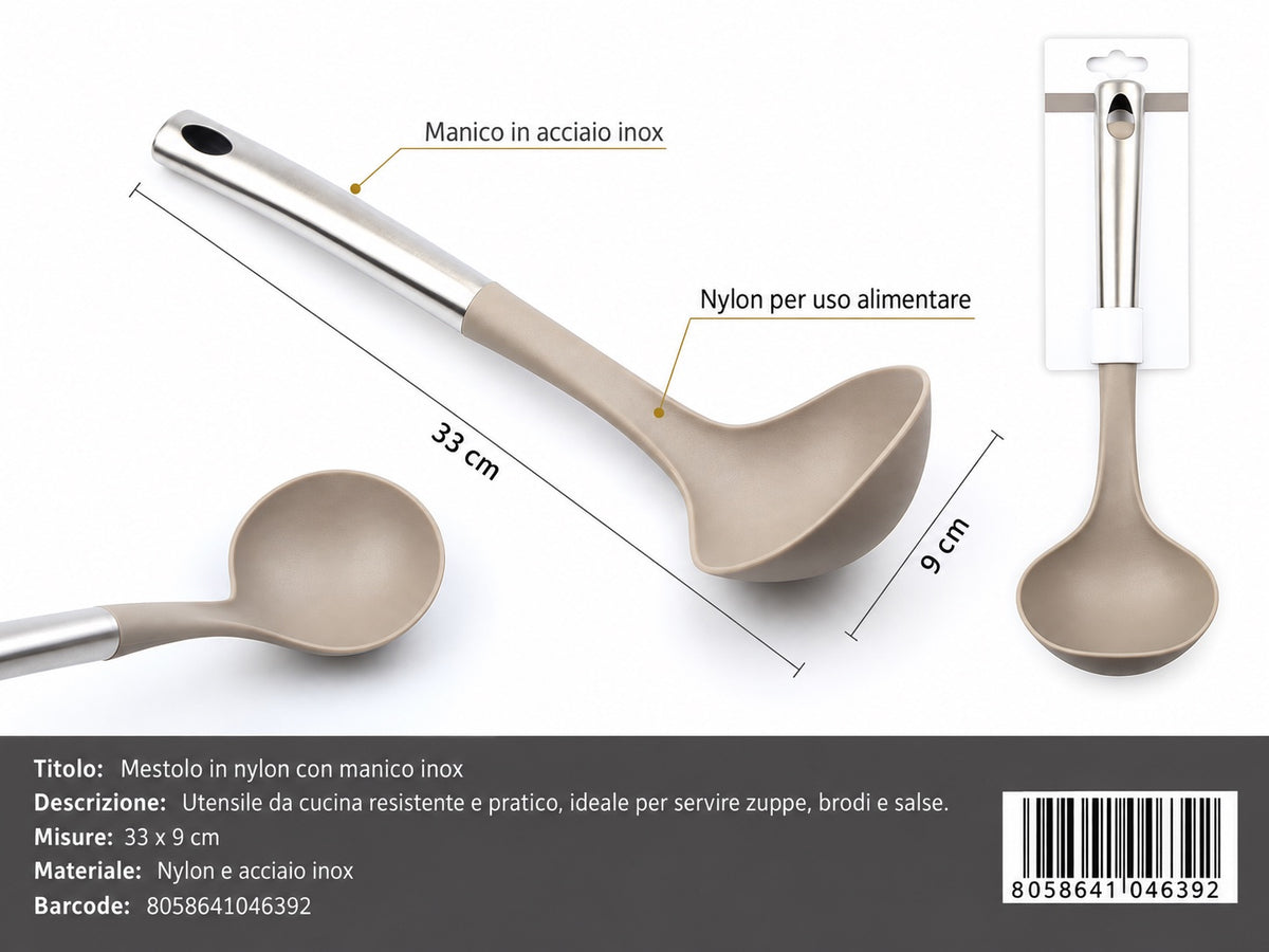 04639 Mestoloin Nylon Con Manico Inox