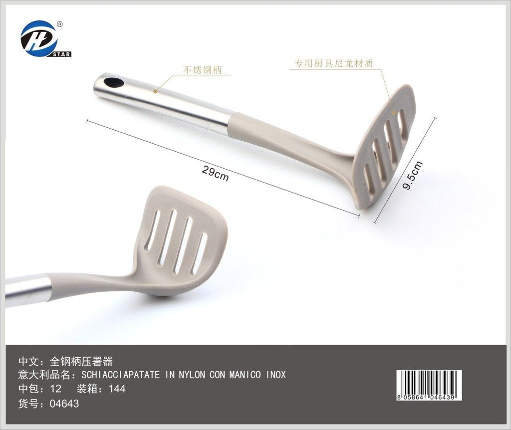 04643 Schiacciapatate In Nylon Con Manico Inox