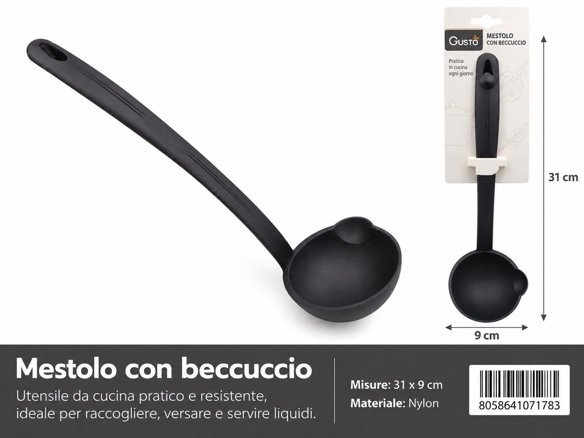04650 Prendispaghetti In Silicone Con Manico In Legno