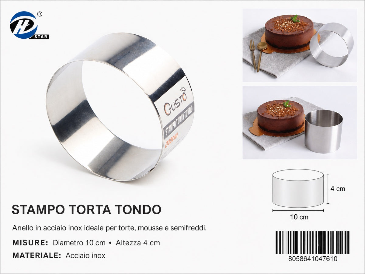 04761 Stampo Torta Tondo 10*4