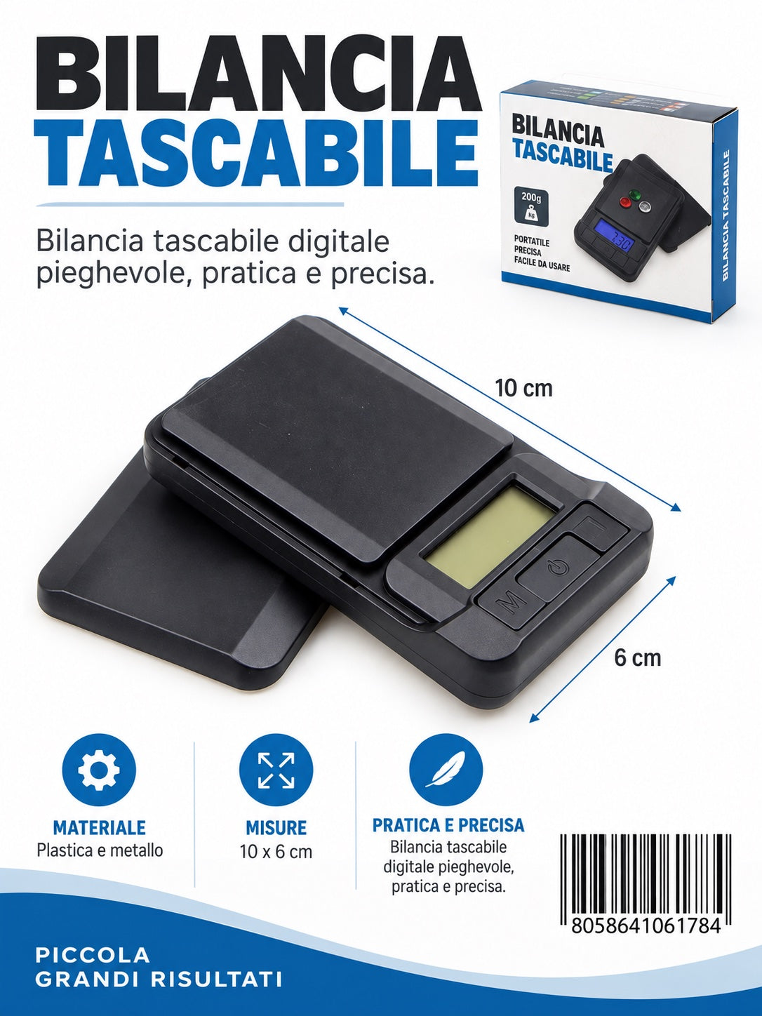 06178 Bilancia Tascabile 1/50 Ct200