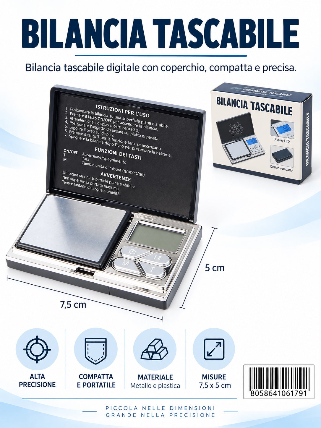06179 Bilancia Tascabile 1/50 Ct200