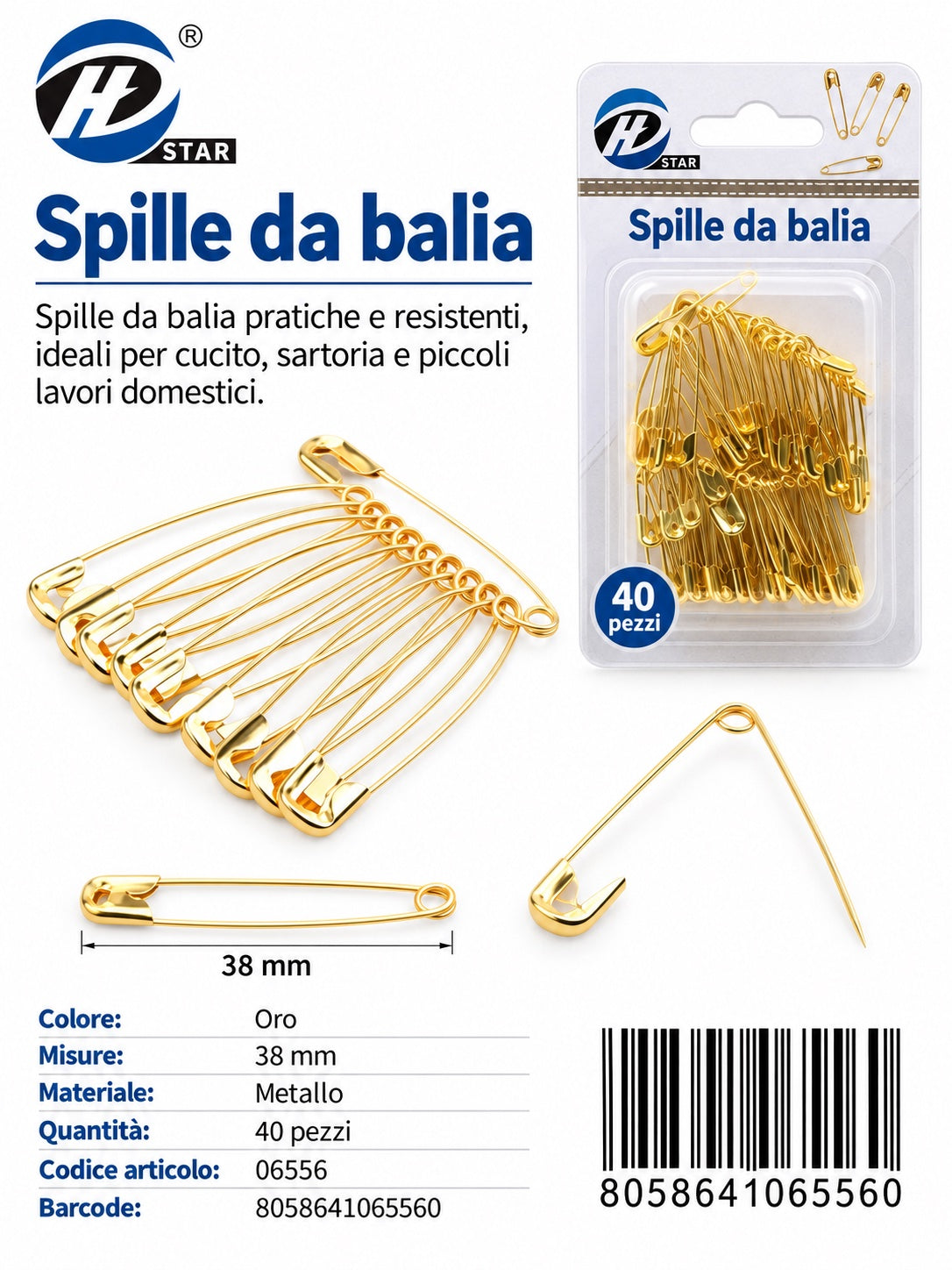 06556 Spille Da Balia 1/12 Ct480