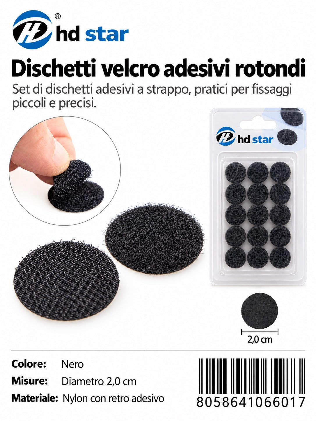 06601 Velcro 2.0Cm 15Pcs